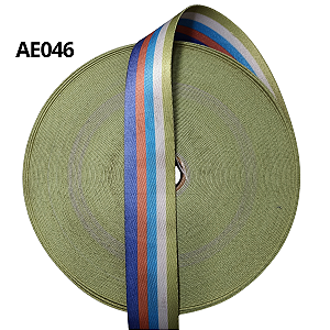 Alça Acetinada Estampada Cor 46 Listras 30mm - Toque Macio e Alta Resistência