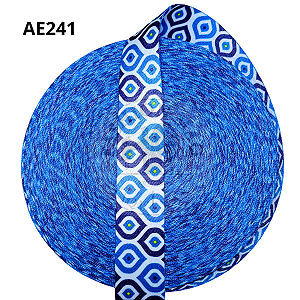 Alça Acetinada Estampada Cor 241 Zeus 30mm - Toque Macio e Alta Resistência