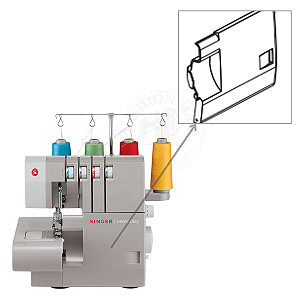 Tampa de Abertura da Passagem de Linha Singer 14HD