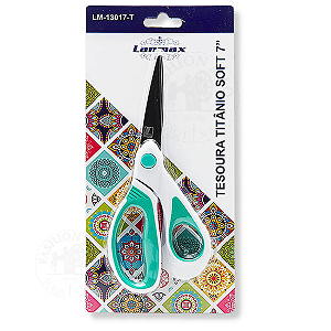 Tesoura Lanmax Titanio 7 Polegadas Verde Cabo Soft - Conforto e Precisão no Corte