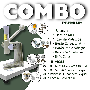 Combo Balancim Kit Premium Botões, Rebites e Ilhóses