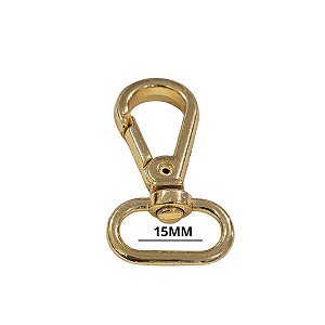 Mosquetão Dourado 15mm (Cataforético)