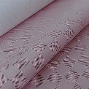Sintético Xadrez 0.8mm Rosa Bebê com Fundo de Malha 0,50cm x 1,40mt