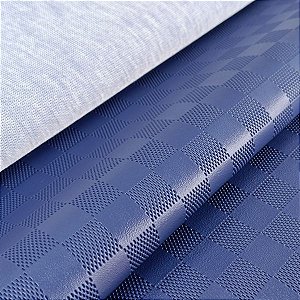 Sintético Xadrez 0.8mm Marinho com Fundo de Malha 0,50cm x 1,40mt