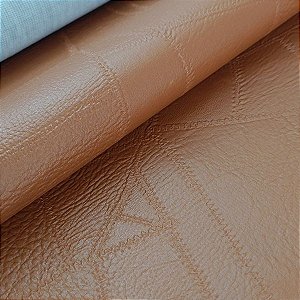 Sintético Costurado 0.8mm Caramelo com Fundo de Malha 0,50cm x 1,40mt