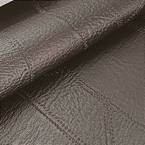 Sintético Costurado 0.8mm Marrom com Fundo de Malha 0,50cm x 1,40mt