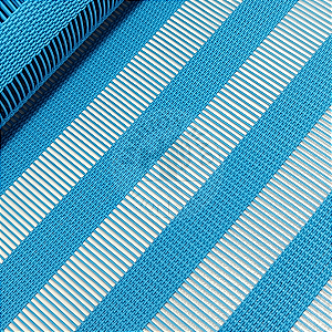 Tela Sintética Listrada Azul Turqueza 100% PVC Material para Bolsas, Brindes e Artesanato (0,50 x 1,40m)