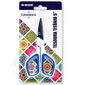 Tesoura Lanmax Titanium 5 Polegadas 14Cm Resistente, Leve, Ergonomica e Afiada