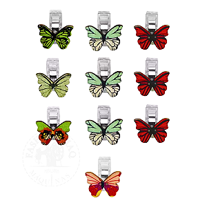 Clips P/ Prender Tecido Pequeno Borboleta C/ 10un