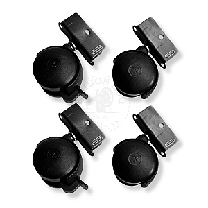 Conjunto de 4 Rodinhas para Gabinete Plástico Reforçada