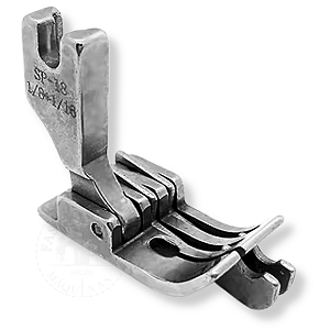 Calcador Reta Pesponto Metal C/ Guia Duplo 1/16 x 1/8 Direito