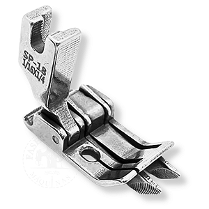 Calcador Reta Pesponto Metal C/ Guia Duplo 1/16 x 1/4 Direito