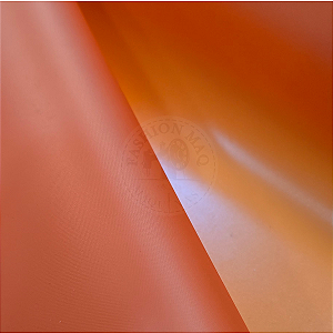 Plástico Translúcido Fosco 0.40 Laranja (Sarja PVC) para Bolsas e Necessaires (0,50 x 1,40m)