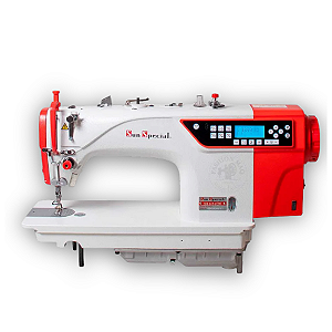 Máquina de Costura Industrial Reta Sun Special Eletrônica SS19E 220v Tanque Blindado