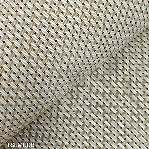 Tela Sintética Luxo Média Creme com Bege 100% Pvc Material para Bolsas, Brindes e Artesanato (0,50 x 1,40m)