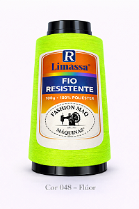 Fio Resistente Cor 048 Fluor 100g Marca Resistente 100% Poliéster#