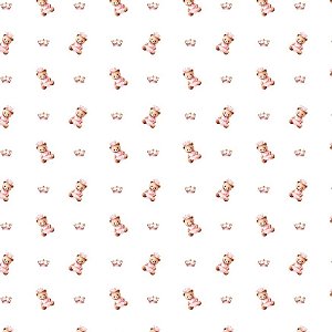 Tecido Tricoline Digital Ursinho C/ Coroa