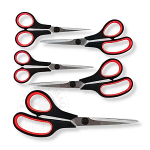 Tesouras Multiuso de Aço Inoxidável - Kit C/ 5un