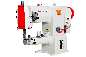 Máquina Sun Special de Braço Transporte Triplo Lançadeira Grande SS335VD-8-HQI 220v C/ Mesa U