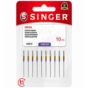 Agulha Singer Doméstica P/ Costurar Malha 2045 Nº16 Pct C/ 10un