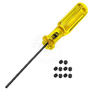 Kit Chave Allen Amarela 1.6mm + 10 Parafusos Para Troca de Agulha na Overloque