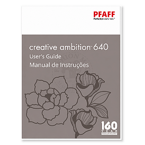 Manual de Máquina de Costura Doméstica Pfaff Creative Ambition 640 Original