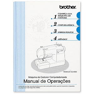 Manual de Máquina de Costura Doméstica Brother SQ9000 Original