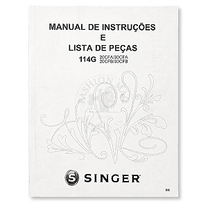 Manual de Máquina de Costura Reta Industrial Singer 114G Original