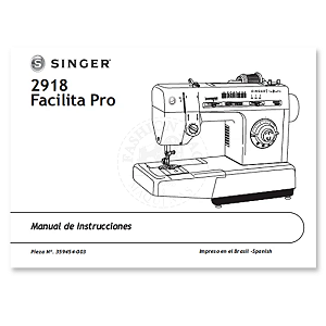 Manual de Máquina de Costura Doméstica Singer Facilita Pro 2918 Original