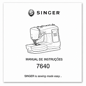 Manual de Máquina de Costura Doméstica Singer Confidence 7640 Original