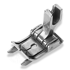 Calcador Reta Pesponto Metal C/ Guia Duplo 1/4 x 1/4 Esquerdo e Direito