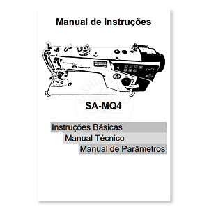 Manual de Máquina de Costura Reta Industrial Sansei SA-MQ4 Eletrônica Original