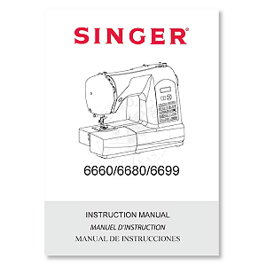 Manual de Máquina de Costura Doméstica Singer 6660 / 6680 / 6699 Original