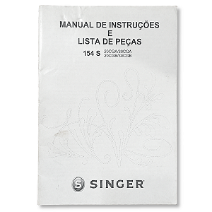 Manual de Máquina de Costura Reta Industrial Singer Máquina Singer 154S Eletrônica Original