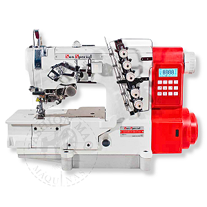 Máquina de Costura Industrial Galoneira Sun Special Eletrônica SSH500 220v C/ Acionamento de Calcador Automático