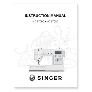 Manual de Máquina de Costura Doméstica Singer HD6700C HD6705C Original