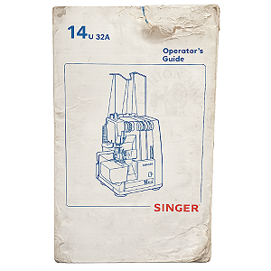 Manual de Máquina de Costura Doméstica Singer Ultraloque 14U32A Original