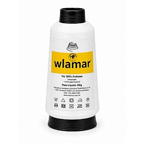 Fio de Poliéster Texturizado Wlamar Cor 000 Branco 100g Tex 23 Overloque e Galoneira