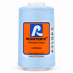 Linha Resistente 006/80 Azul Bebê Tex 40 5000m para Máquina Picueta 100% Poliéster