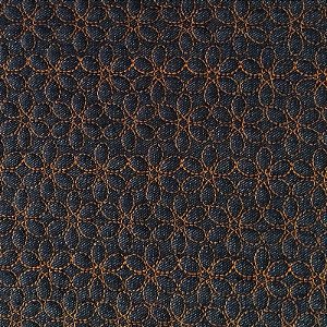 Jeans Matelassê Flor Caramelo 50cm x 1,40mt