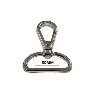 Mosquetão 30mm Niquelado