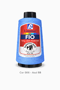 Fio Resistente Cor 006 Azul 100g Marca Resistente 100% Poliéster