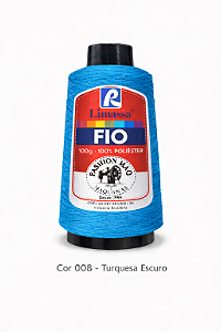 Fio Resistente Cor 008 Turquesa Escuro 100g Marca Resistente 100% Poliéster#