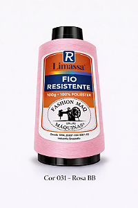 Fio Resistente Cor 031 Rosa Bebê 100g Marca Resistente 100% Poliéster