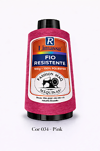 Fio Resistente Cor 034 Pink 100g Marca Resistente 100% Poliéster