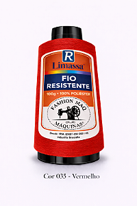 Fio Resistente Cor 035 Vermelho 100g Marca Resistente 100% Poliéster