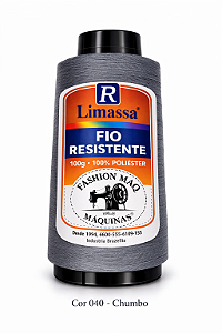 Fio Resistente Cor 040 Chumbo 100g Marca Resistente 100% Poliéster