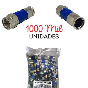 Conector Rg6 De Compressão Profissional para Cabo Coaxial 1000 unidades - Proeletronic