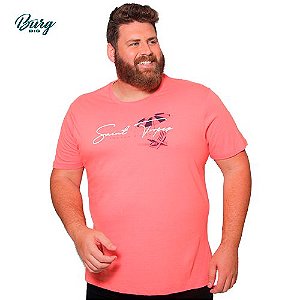 Camiseta Gola Careca Manga Curta Plus Size