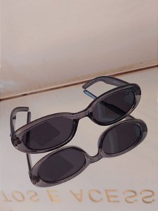 OCULOS DE SOL OVAL CINZA TRANSPARENTE
